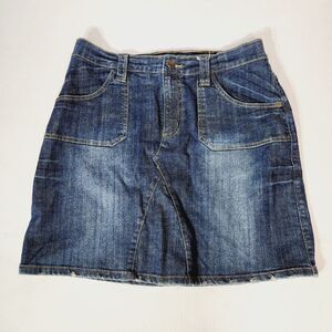 Disney Jean Denim Skirt Pirates of the Caribbean Womens Sz 10 Worlds End Graphic